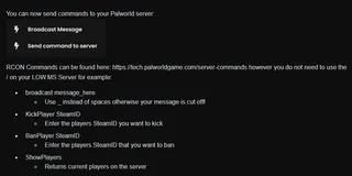 Palworld RCON Commands