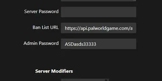 Server configuration for Palworld